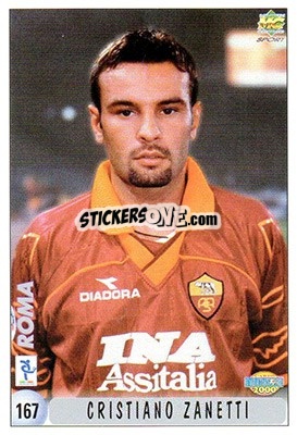 Sticker Cristiano Zanetti / A. Frau - Calcio 1999-2000 n. 167 - Mundicromo