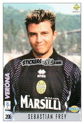 Sticker Sébastien Frey / M. Giandebiaggi - Calcio 1999-2000 n. 206 - Mundicromo