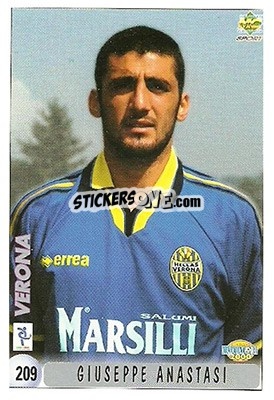 Sticker G. Anastasi / M. Laursen - Calcio 1999-2000 n. 209 - Mundicromo