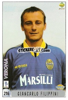 Sticker G. Filippini / Checklist - Calcio 1999-2000 n. 216 - Mundicromo