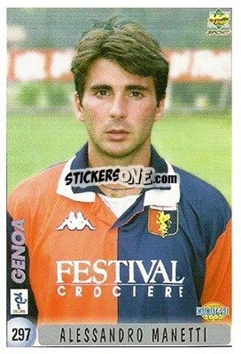 Sticker A. Manetti / Checklist - Calcio 1999-2000 n. 297 - Mundicromo
