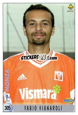 Sticker R. Cau / F. Vignaroli - Calcio 1999-2000 n. 305 - Mundicromo