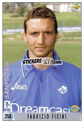 Sticker F. Ficini / G. Vasari - Calcio 1999-2000 n. 358 - Mundicromo
