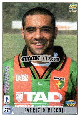 Sticker D. Baccin / F. Miccoli - Calcio 1999-2000 n. 374 - Mundicromo