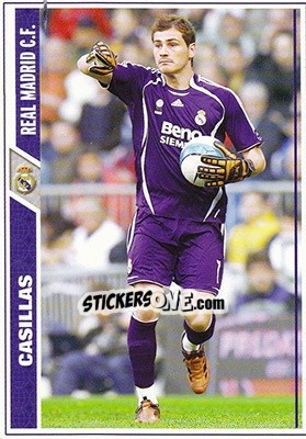 Figurina Casillas - Las Fichas De La Liga 2007-2008 - Mundicromo