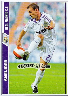 Sticker Sneijder - Las Fichas De La Liga 2007-2008 n. 15 - Mundicromo
