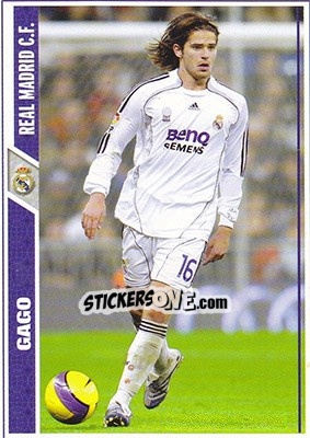 Cromo Gago - Las Fichas De La Liga 2007-2008 - Mundicromo