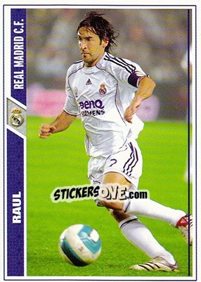 Sticker Raul González - Las Fichas De La Liga 2007-2008 n. 21 - Mundicromo