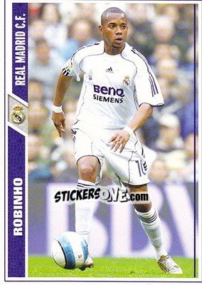Sticker Robinho - Las Fichas De La Liga 2007-2008 - Mundicromo