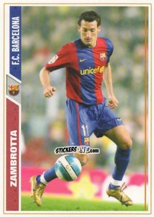 Sticker Zambrotta - Las Fichas De La Liga 2007-2008 n. 35 - Mundicromo