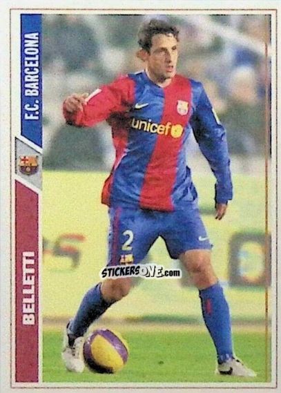 Sticker Belletti - Las Fichas De La Liga 2007-2008 n. 35a - Mundicromo
