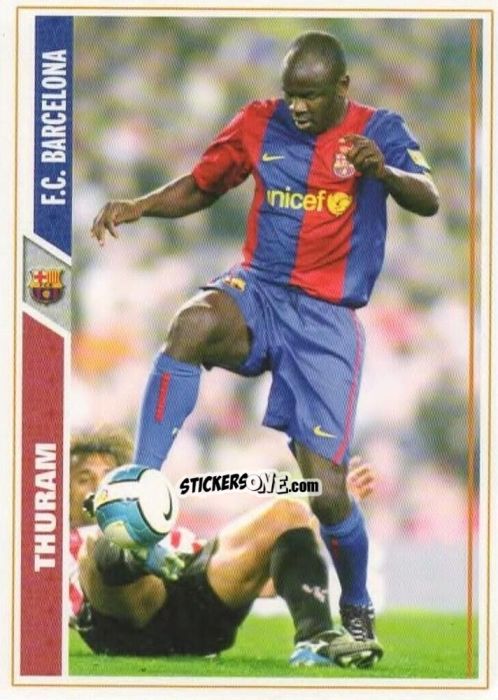 Cromo Lilian Thuram - Las Fichas De La Liga 2007-2008 n. 37 - Mundicromo