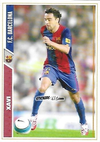 Sticker Xavi - Las Fichas De La Liga 2007-2008 n. 44 - Mundicromo
