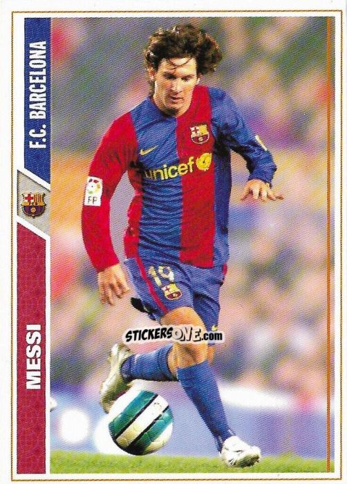Cromo Messi - Las Fichas De La Liga 2007-2008 n. 47 - Mundicromo