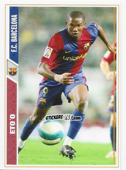 Cromo Eto'o - Las Fichas De La Liga 2007-2008 n. 50 - Mundicromo