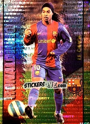 Cromo Ronaldinho - Las Fichas De La Liga 2007-2008 - Mundicromo