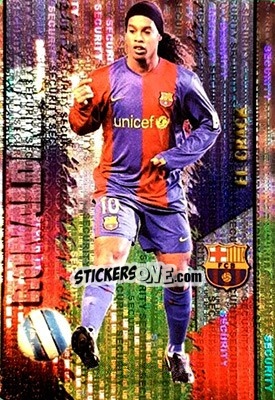 Sticker Ronaldinho - Las Fichas De La Liga 2007-2008 n. 53sv - Mundicromo