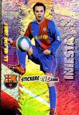 Figurina Iniesta - Las Fichas De La Liga 2007-2008 - Mundicromo