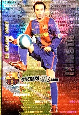 Sticker Iniesta - Las Fichas De La Liga 2007-2008 n. 54sh - Mundicromo