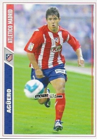 Cromo Agüero - Las Fichas De La Liga 2007-2008 n. 186 - Mundicromo