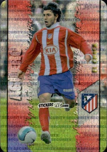 Cromo Agüero - Las Fichas De La Liga 2007-2008 n. 188sh - Mundicromo