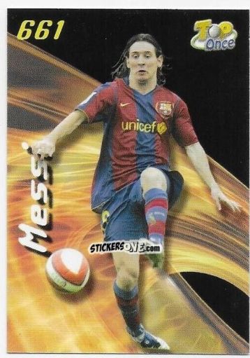 Cromo Messi - Las Fichas De La Liga 2007-2008 n. 661 - Mundicromo