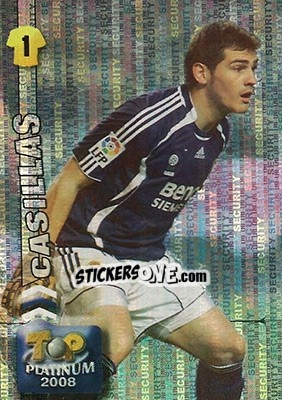 Sticker Casillas - Las Fichas De La Liga 2007-2008 n. 667sv - Mundicromo