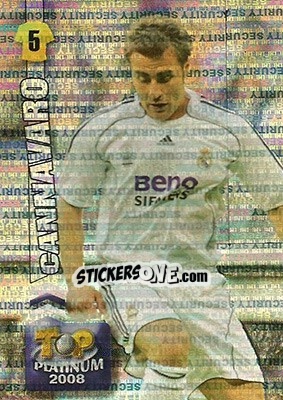 Cromo Cannavaro - Las Fichas De La Liga 2007-2008 - Mundicromo