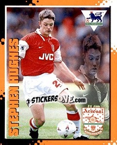 Cromo Stephen Hughes - English Premier League 1997-1998. Kick off - Merlin