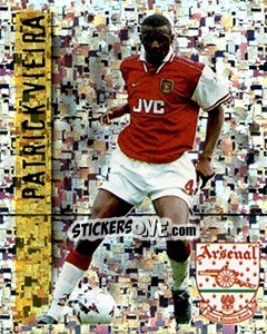 Sticker Patrick Vieira - English Premier League 1997-1998. Kick off - Merlin