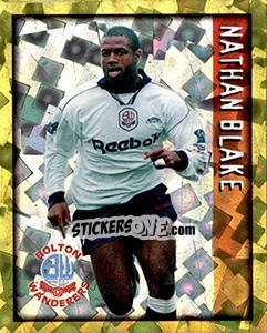 Sticker Nathan Blake - English Premier League 1997-1998. Kick off - Merlin