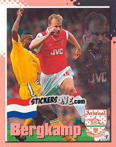 Sticker Bergkamp - English Premier League 1997-1998. Kick off - Merlin