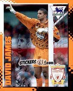 Sticker David James - English Premier League 1997-1998. Kick off - Merlin