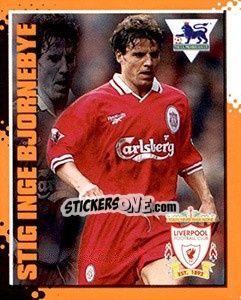 Sticker Stig Inge Bjornebye - English Premier League 1997-1998. Kick off - Merlin