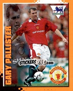 Sticker Gary Pallister - English Premier League 1997-1998. Kick off - Merlin