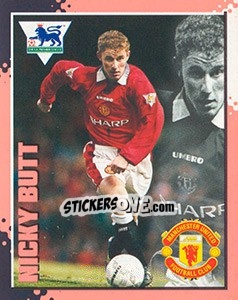 Sticker Nicky Butt - English Premier League 1997-1998. Kick off - Merlin