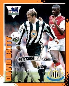 Sticker David Batty - English Premier League 1997-1998. Kick off - Merlin