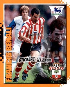 Sticker Francis Benali - English Premier League 1997-1998. Kick off n. 151 - Merlin