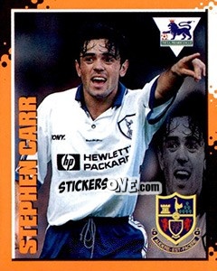 Cromo Stephen Carr - English Premier League 1997-1998. Kick off - Merlin