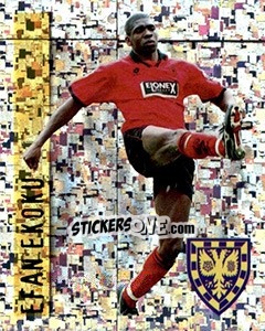 Sticker Efan Ekoku - English Premier League 1997-1998. Kick off - Merlin