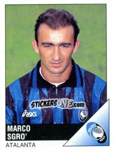 Sticker Marco Sgrò - Calciatori 1995-1996 n. 13 - Panini