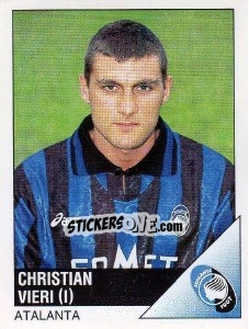 Sticker Christian Vieri - Calciatori 1995-1996 n. 15 - Panini