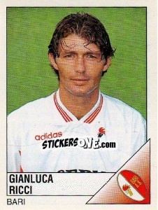 Sticker Gianluca Ricci - Calciatori 1995-1996 - Panini