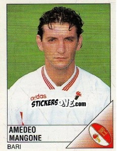 Sticker Amadeo Mangone - Calciatori 1995-1996 n. 25 - Panini