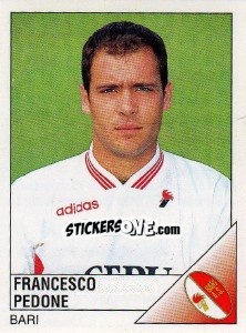 Sticker Francesco Pedone - Calciatori 1995-1996 - Panini