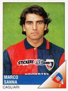Sticker Marco Sanna - Calciatori 1995-1996 n. 49 - Panini