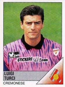 Sticker Luigi Turci - Calciatori 1995-1996 n. 61 - Panini