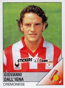Sticker Giovanni Dall'Igna - Calciatori 1995-1996 n. 63 - Panini
