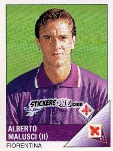 Sticker Alberto Malusci - Calciatori 1995-1996 n. 85 - Panini