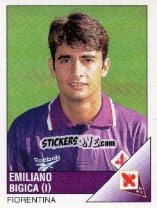Sticker Emiliano Bigica - Calciatori 1995-1996 - Panini